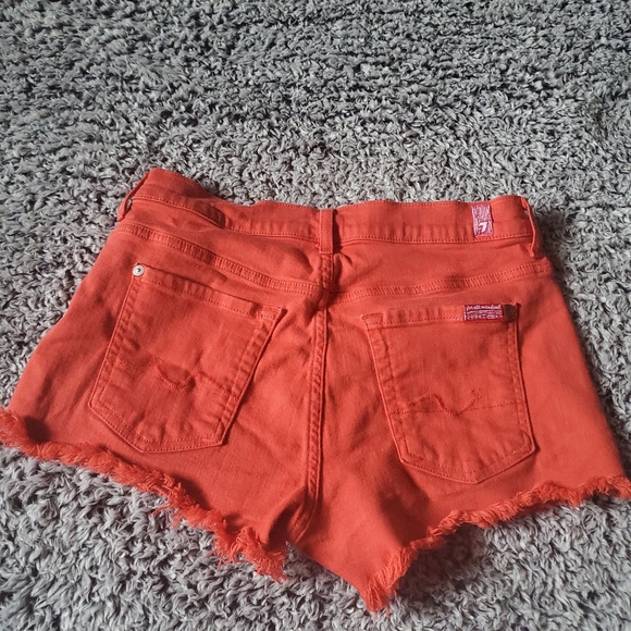 7 For All Mankind Frayed Hem Shorts - Picture 2 of 3